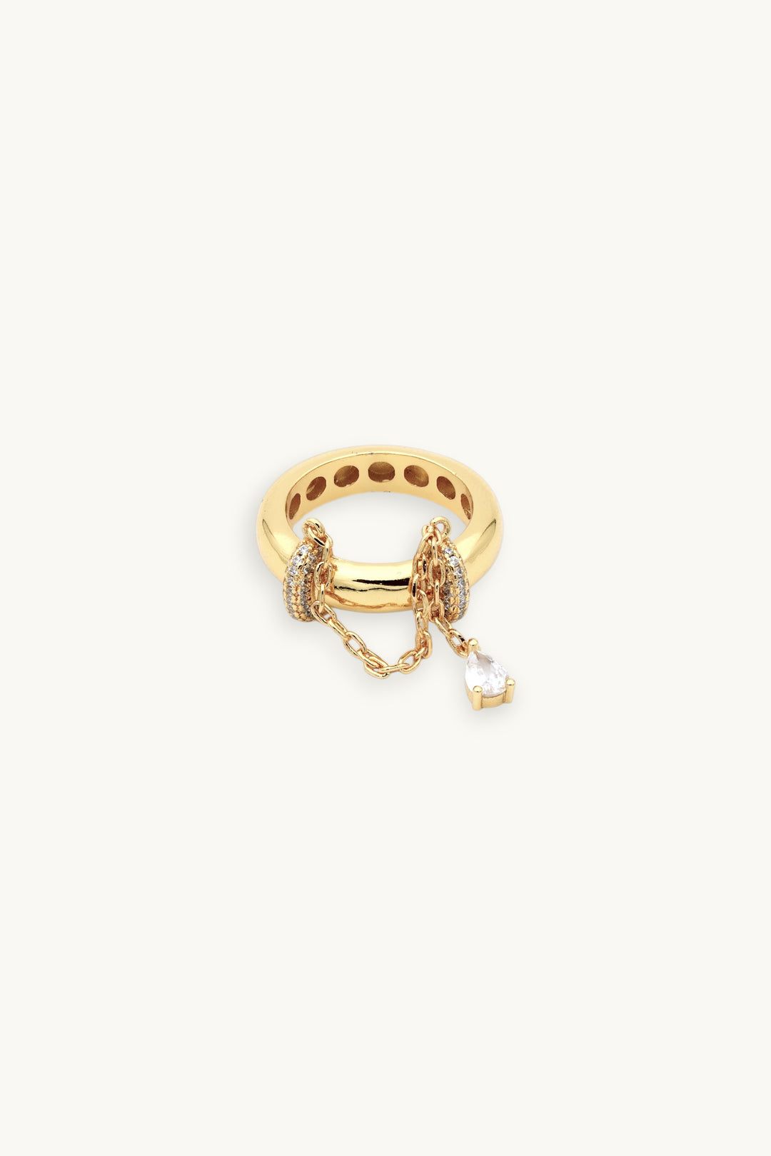 LUMI CHAIN PEAR RING